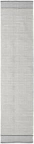  Norma - Black Rug 80X350 Authentic Modern Handwoven Runner Light Grey (Cotton, India)