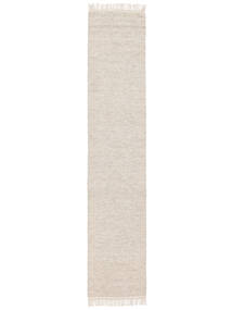 Melange 80X400 Small Beige Plain (Single Colored) Runner Wool Rug 