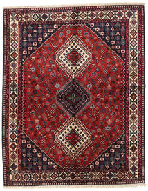  Yalameh Rug 156X195 Authentic
 Oriental Handknotted Dark Red/Dark Grey (Wool, Persia/Iran)