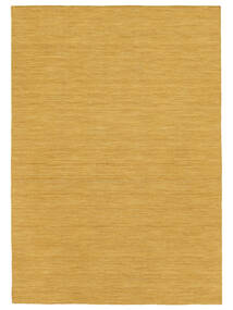  200X300 Plain (Single Colored) Kilim Loom Rug - Yellow 