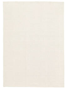  250X350 Plain (Single Colored) Large Kilim Loom Rug - Off White 