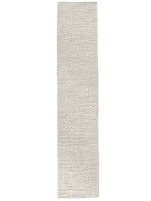 Kelim Honey Comb 80X440 Small Beige Plain (Single Colored) Runner Wool Rug Rug 