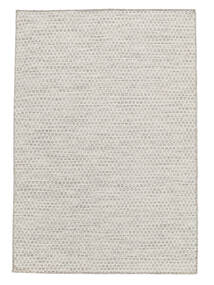  160X230 Plain (Single Colored) Kilim Honey Comb Rug - Beige Wool, 