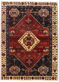  Qashqai Rug 108X148 Authentic
 Oriental Handknotted Dark Red/Black (Wool, Persia/Iran)