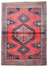  Wiss Rug 110X155 Authentic
 Oriental Handknotted Dark Purple/Dark Grey (Wool, Persia/Iran)
