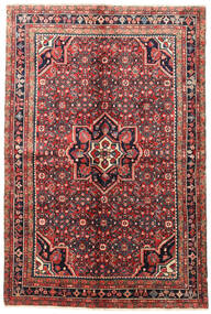  Hosseinabad Rug 155X230 Authentic
 Oriental Handknotted Dark Red/Rust Red (Wool, Persia/Iran)