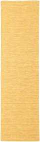  Kilim Loom - Yellow Rug 80X300 Authentic
 Modern Handwoven Hallway Runner
 Yellow/Light Brown/Dark Beige (Wool, India)