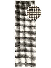  Big Drop - Black/Grey Mix Rug 80X290 Authentic Modern Handwoven Hallway Runner Light Grey/Beige/Dark Grey (Wool, India)