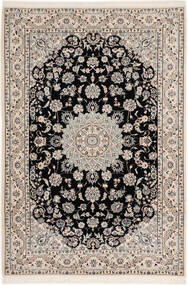  Nain 6La Rug 102X148 Authentic
 Oriental Handknotted Light Grey/Black (Wool/Silk, Persia/Iran)
