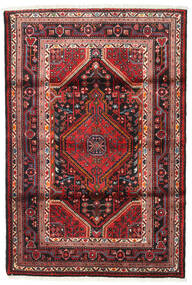  Hamadan Rug 112X167 Authentic
 Oriental Handknotted Dark Brown/Dark Red (Wool, Persia/Iran)