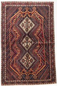 Handknotted Afshar Shahre Babak Rug 148X235 Persian Wool Rug Dark Pink/Beige Small Rug 