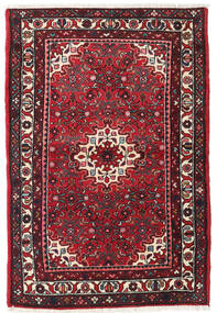  Hamadan Rug 104X155 Authentic
 Oriental Handknotted Dark Red/Black (Wool, Persia/Iran)