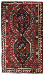  Shiraz Rug 76X129 Authentic
 Oriental Handknotted Dark Red/Dark Brown (Wool, Persia/Iran)