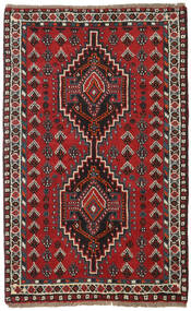  Shiraz Rug 78X123 Authentic
 Oriental Handknotted Dark Red/Dark Brown (Wool, Persia/Iran)