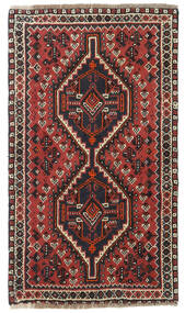  Shiraz Rug 73X128 Authentic
 Oriental Handknotted Dark Red/Black (Wool, Persia/Iran)