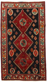  Qashqai Rug 145X249 Authentic
 Oriental Handknotted Black/Dark Red (Wool, Persia/Iran)