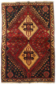  Qashqai Rug 105X158 Authentic
 Oriental Handknotted Dark Red/Black (Wool, Persia/Iran)