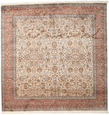  Kashmir Pure Silk Rug 247X253 Authentic
 Oriental Handknotted Square Brown/Light Brown (Silk, India)