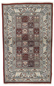  Moud Rug 97X150 Authentic
 Oriental Handknotted Dark Brown/Beige (Wool/Silk, Persia/Iran)