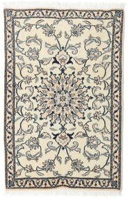  Nain Rug 88X135 Authentic
 Oriental Handknotted Beige/Dark Grey (Wool, Persia/Iran)