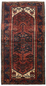  Hamadan Rug 118X228 Authentic
 Oriental Handknotted Dark Red/Dark Brown (Wool, Persia/Iran)