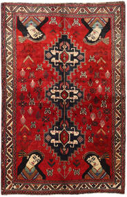  Qashqai Rug 158X247 Authentic
 Oriental Handknotted Dark Red/Rust Red (Wool, Persia/Iran)