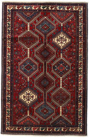  Yalameh Rug 153X237 Authentic
 Oriental Handknotted Dark Red (Wool, Persia/Iran)