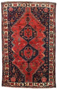  Shiraz Rug 158X250 Authentic
 Oriental Handknotted Dark Blue/Dark Red (Wool, Persia/Iran)