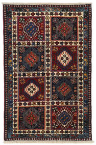  Yalameh Rug 78X122 Authentic
 Oriental Handknotted Dark Red/Dark Grey (Wool, Persia/Iran)