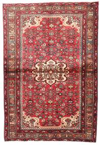  Hosseinabad Rug 112X163 Authentic
 Oriental Handknotted Dark Red/Beige (Wool, Persia/Iran)