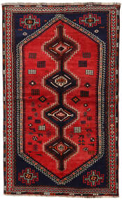  Shiraz Rug 150X240 Authentic
 Oriental Handknotted Dark Brown/Rust Red (Wool, Persia/Iran)