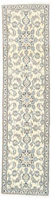  Nain Rug 77X304 Authentic
 Oriental Handknotted Runner
 Light Grey/Beige/White/Creme (Wool, Persia/Iran)