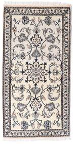  Nain Rug 70X140 Authentic
 Oriental Handknotted Beige/Light Grey/White/Creme (Wool, Persia/Iran)