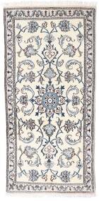  Nain Rug 67X143 Authentic
 Oriental Handknotted Beige/Light Grey (Wool, Persia/Iran)