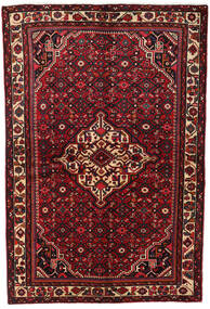  Hosseinabad Rug 146X215 Authentic
 Oriental Handknotted Dark Red/Black (Wool, Persia/Iran)
