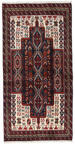  Baluch Rug 97X191 Authentic
 Oriental Handknotted Dark Red (Wool, Persia/Iran)
