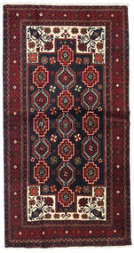  Baluch Rug 105X203 Authentic
 Oriental Handknotted Dark Red (Wool, Persia/Iran)