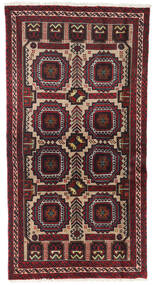  Baluch Rug 97X184 Authentic
 Oriental Handknotted Dark Red (Wool, Persia/Iran)
