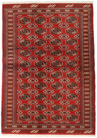  Turkaman Rug 130X182 Authentic
 Oriental Handknotted Dark Red/Rust Red (Wool, Persia/Iran)