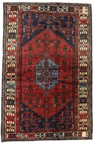  Hamadan Rug 129X202 Authentic
 Oriental Handknotted Dark Red/Black (Wool, Persia/Iran)