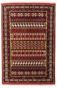  Turkaman Rug 132X195 Authentic
 Oriental Handknotted Dark Red (Wool, Persia/Iran)