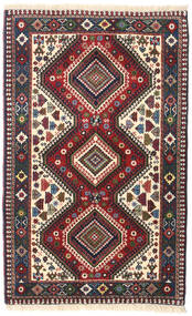  Yalameh Rug 82X132 Authentic
 Oriental Handknotted Dark Red/Dark Blue (Wool, Persia/Iran)
