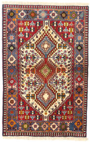  Yalameh Rug 83X128 Authentic
 Oriental Handknotted Dark Red/Black (Wool, Persia/Iran)