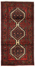  Hamadan Rug 99X193 Authentic
 Oriental Handknotted Dark Red/Dark Brown (Wool, Persia/Iran)