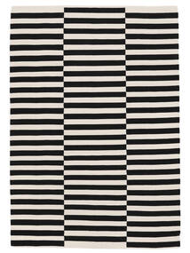  200X300 Striped Moderno Rug - Black/White Cotton, 