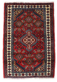  Asadabad Rug 60X88 Authentic
 Oriental Handknotted Dark Brown/Dark Red (Wool, Persia/Iran)