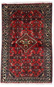  Asadabad Rug 56X90 Authentic
 Oriental Handknotted Dark Brown/Dark Red (Wool, Persia/Iran)