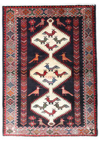 Hamadan Rug Rug 108X148 Red/Dark Grey (Wool, Persia/Iran)