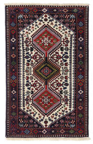  Yalameh Rug 81X130 Authentic
 Oriental Handknotted Black/Dark Brown (Wool, Persia/Iran)