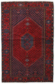  Hamadan Rug 131X202 Authentic
 Oriental Handknotted Dark Red/Dark Brown (Wool, Persia/Iran)
